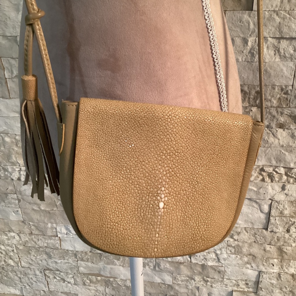 VIVO Brooke Cross Body Leather and Shagreen (Stingray) Handbag